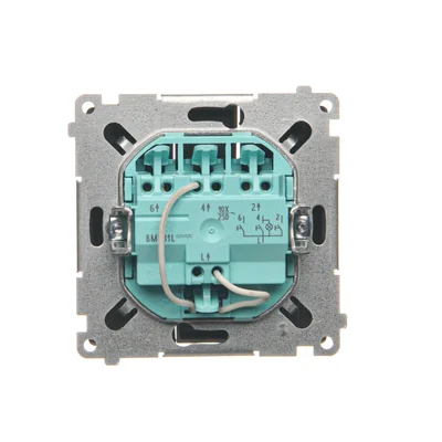 SIMON BASIC Przycisk potrójny z podświetleniem LED 10A 250V grafit matowy