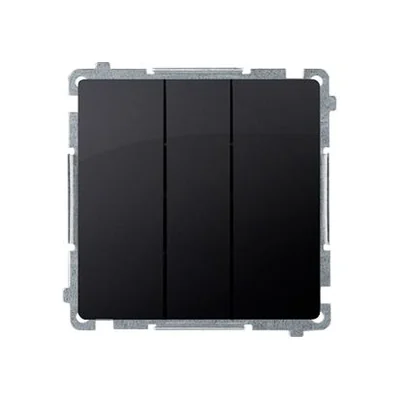 SIMON BASIC Przycisk potrójny z podświetleniem LED 10A 250V grafit matowy