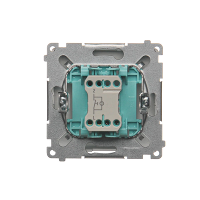 SIMON BASIC Przycisk światło z podświetleniem LED (moduł) 10AX 230V srebrny mat