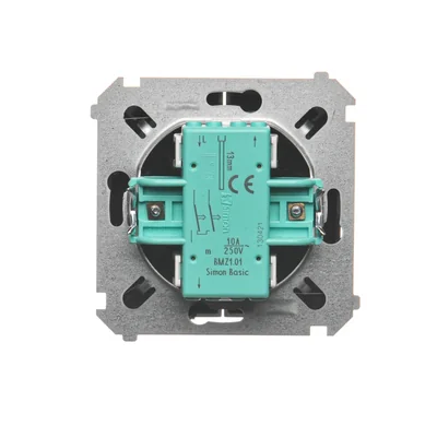 SIMON BASIC Przycisk żaluzjowy pojedynczy (moduł) 10A, 250V, zaciski śrubowe, grafitowy mat, metalizowany