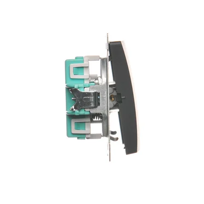 SIMON BASIC Przycisk żaluzjowy pojedynczy (moduł) 10A, 250V, zaciski śrubowe, grafitowy mat, metalizowany