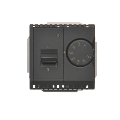 SIMON BASIC Regulator temperatury z czujnikiem wewnętrznym 16A 230V grafit mat