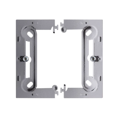 SIMON BASIC STANDARD Puszka natynkowa pojedyncza składana głęboka metalizowana inox