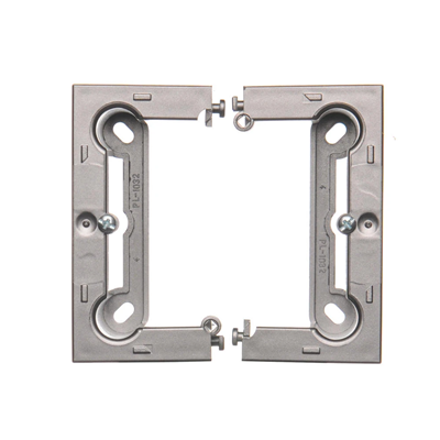SIMON BASIC STANDARD Puszka natynkowa pojedyncza składana głęboka metalizowana inox