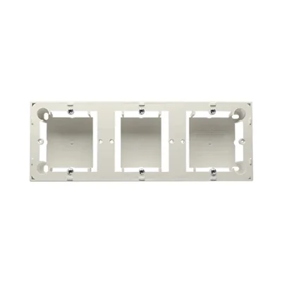 SIMON CLASSIC Puszka natynkowa płytka potrójna beżowa