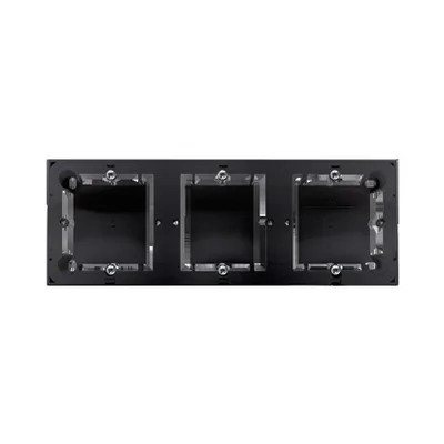 SIMON CLASSIC Puszka natynkowa płytka potrójna grafit mat