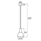 SINES Lampa wisząca pojedyncza 14cm granatowa