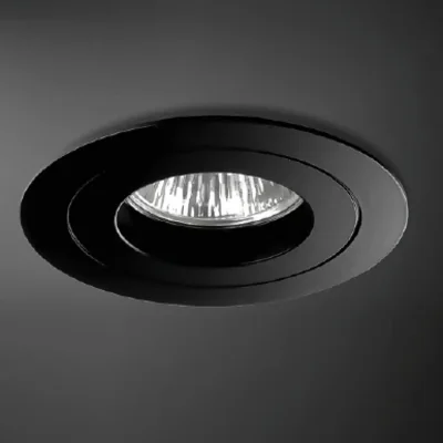 Sirca lampa wpuszczana czarna mat