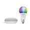 SMART+ BLUETOOTH MULTICOLOR Głośnik Google Home Mini Chalk + żarówka LED RGBW 10W A60 E27 800lm 2000-6500K 230V