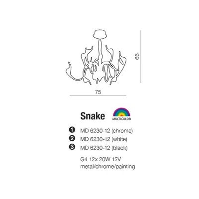 SNAKE Lampa sufitowa złota