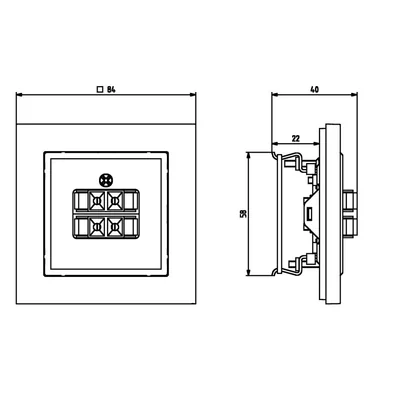 SONATA Gniazdo głośnikowe, podwójne biały