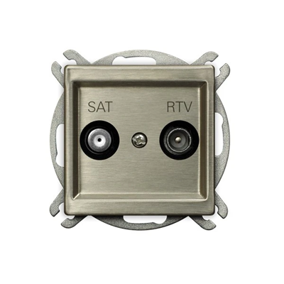 SONATA Gniazdo końcowe RTV-SAT nowe srebrny