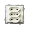 SONATA Gniazdo potrójne EURO ecru