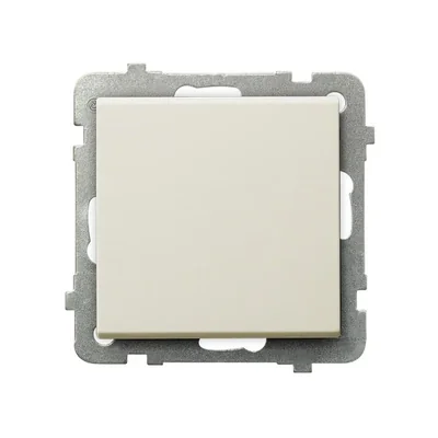 SONATA Łącznik jednobiegunowy ecru, bez ramki
