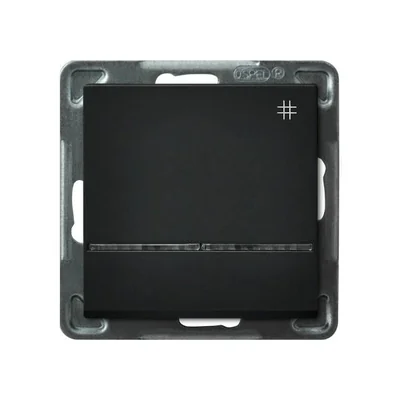 SONATA Łącznik krzyżowy z podświetleniem czarny metalik, bez ramki