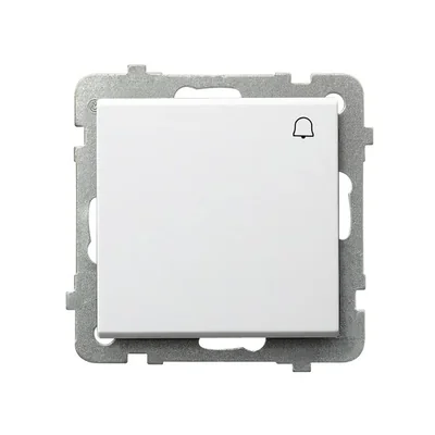 SONATA Łącznik zwierny "dzwonek" biały, bez ramki