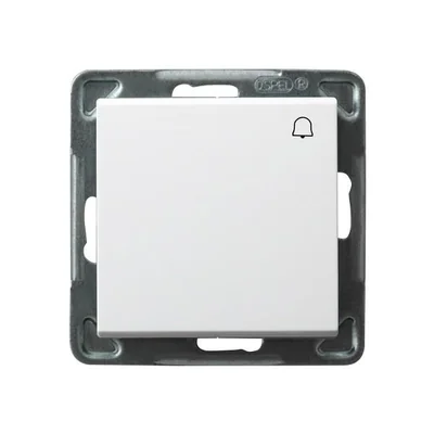 SONATA Łącznik zwierny "dzwonek" biały, bez ramki