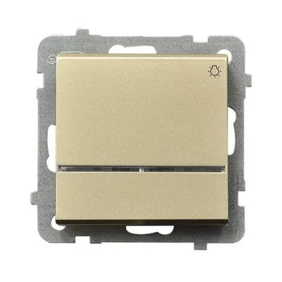 SONATA Łącznik zwierny "światło" szampański złoty, bez ramki