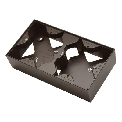 SONATA Puszka instalacyjna naścienna podwójna czekoladowy metalik