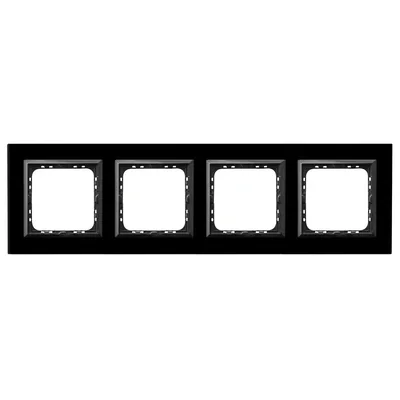 SONATA Ramka poczwórna czarne szkło