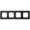 SONATA Ramka poczwórna czarny metalik