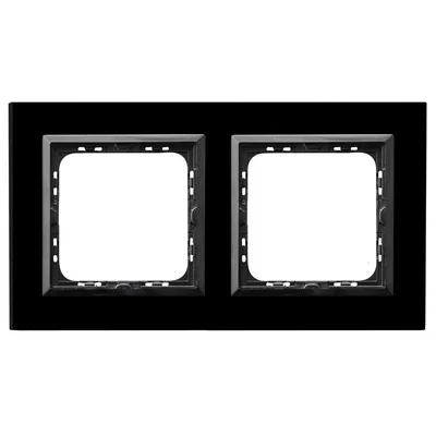 SONATA Ramka podwójna czarne szkło