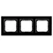 SONATA Ramka potrójna czarne szkło