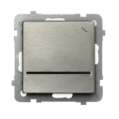 SONATA STAL INOX Łącznik schodowy z podświetleniem stal inox, bez ramki