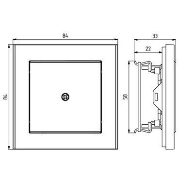 SONATA Zaślepka czarny metalik