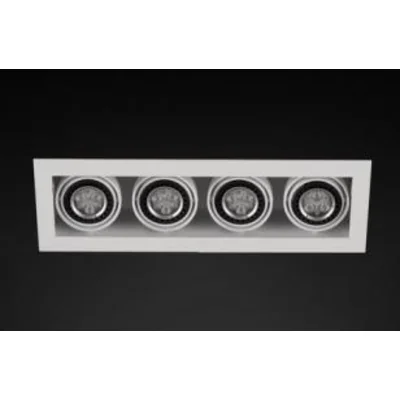 Squares 50x4 lampa wpuszczana biała mat