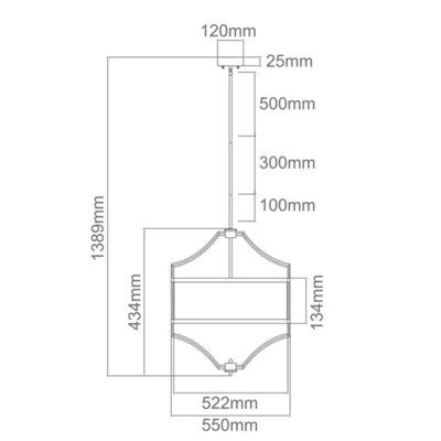 STESSO CROMO M Lampa wisząca chrom