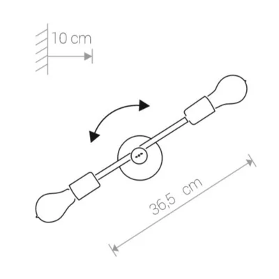 STICKS Lampa ścienna złota