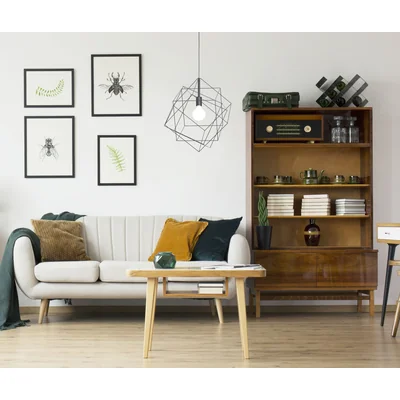 STRAITON Lampa wisząca pojedyncza 51,5cm czarna