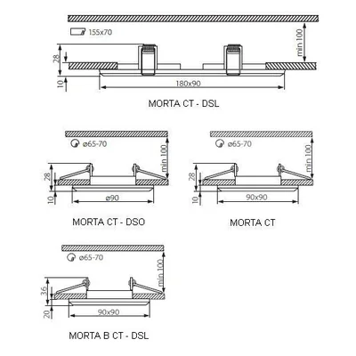 Sufitowa oprawa ozdobna MORTA CT-DSL50 NIEBIESKI