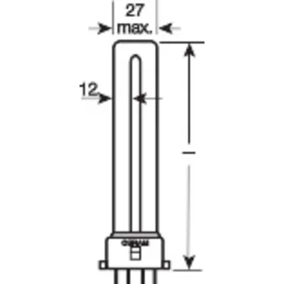 Świetlówka niezintegrowana Dulux S/E 7W 2G7 400lm WW