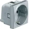 SYSTO Gniazdo SCHUKO z przesłonami styków 2 moduły 16A/230V aluminium