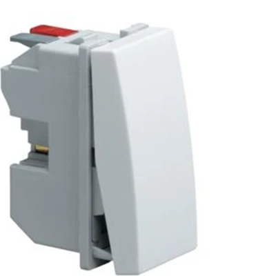 SYSTO Łącznik klawiszowy przyciskowy zwierno/rozwierny 1 moduł 10A/230V biały