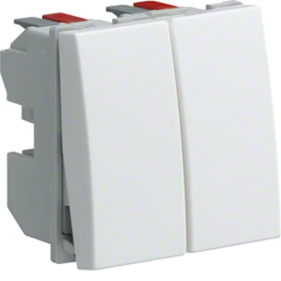 SYSTO Łącznik klawiszowy przyciskowy zwierno/rozwierny 1 moduł 10A/230V biały