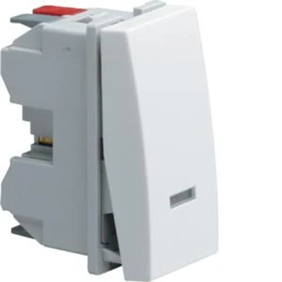 SYSTO Łącznik klawiszowy przyciskowy zwierno/rozwierny z opcją podświetlenia 1 moduł 10A/230V biały