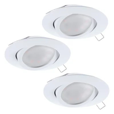TEDO Lampa wpuszczana zestaw 3 sztuk białe