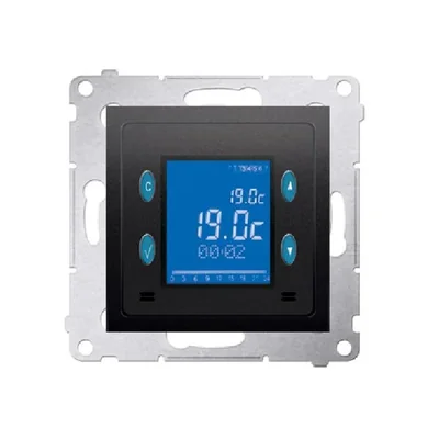 Termostat cyfrowy z wewnętrznym czujnikiem temperatury (moduł), antracyt (metalik)