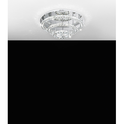 TONERIA Lampa sufitowa 75 cm chrom/kryształ