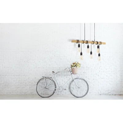 TOWNSHEND Lampa wisząca 100cm drewno/czarny