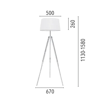 TRIPOD Lampa podłogowa dąb bielony