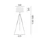 TRIPOD Lampa podłogowa dąb bielony