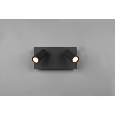 TUNGA Lampa ścienna 2x4W LED 2x420lm 3000K IP54 antracytowa