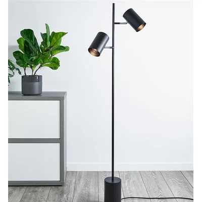 TWIN Lampa podłogowa czarna