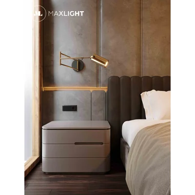 VARSOVIA Lampa ścienna regulowana mosiądz