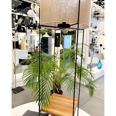 VICO Lampa podłogowa E27 IP20 drewniana