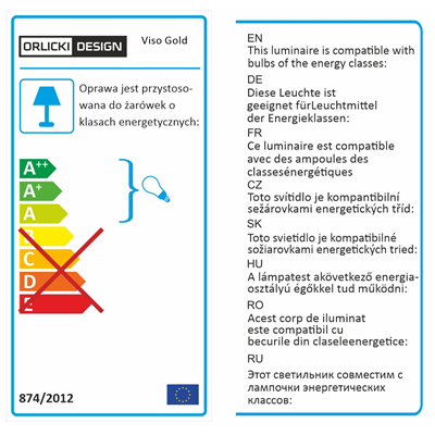 Viso Gold Lampa wisząca złota